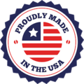 Proudly made in the USA badge