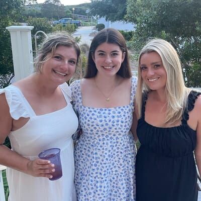 Ashley, Maggie, and Charlotte during a Cahaba Wealth retreat at 30A