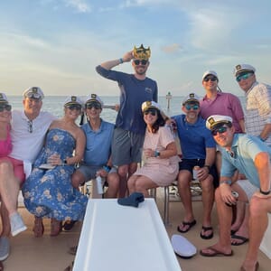 Cahaba Wealth team members firm retreat boating expedition