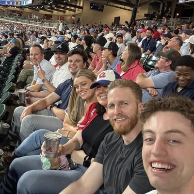 Our Atlanta team enjoying a Braves game