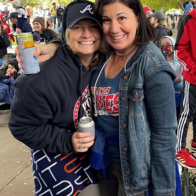 Cahaba Wealth team members celebrate Braves victory