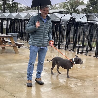 Henry volunteering with the Birmingham team at The Greater Birmingham Humane Society