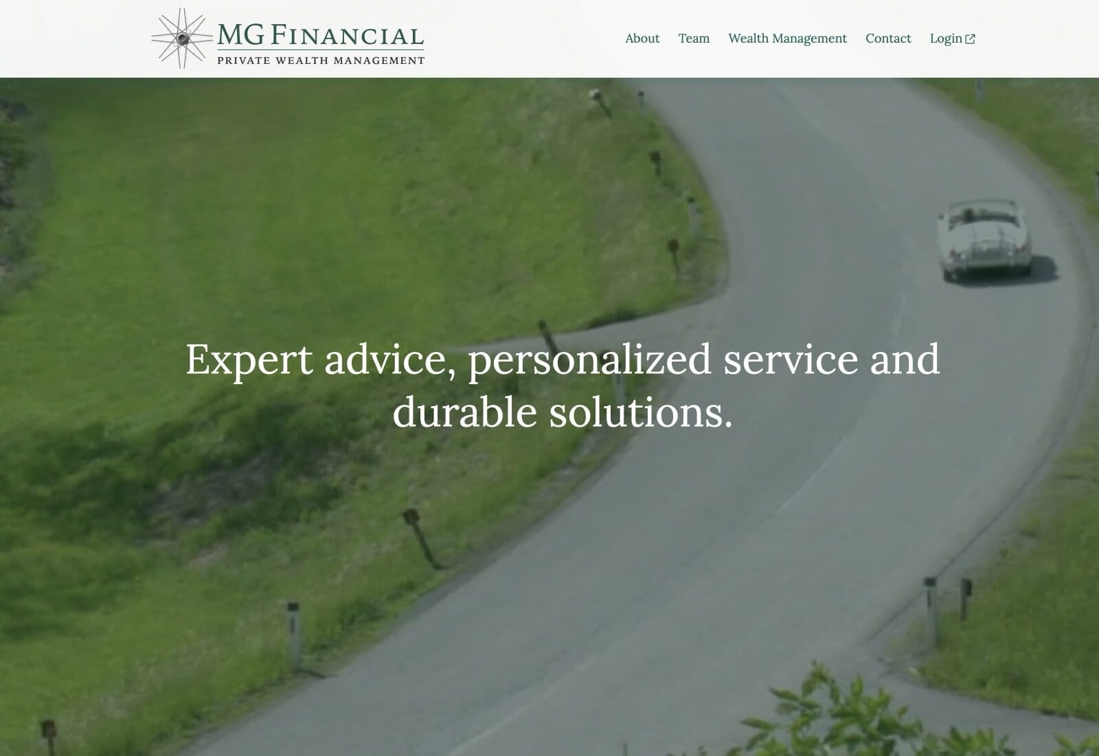 MG Financial website