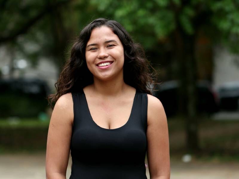 Smiling teen girl