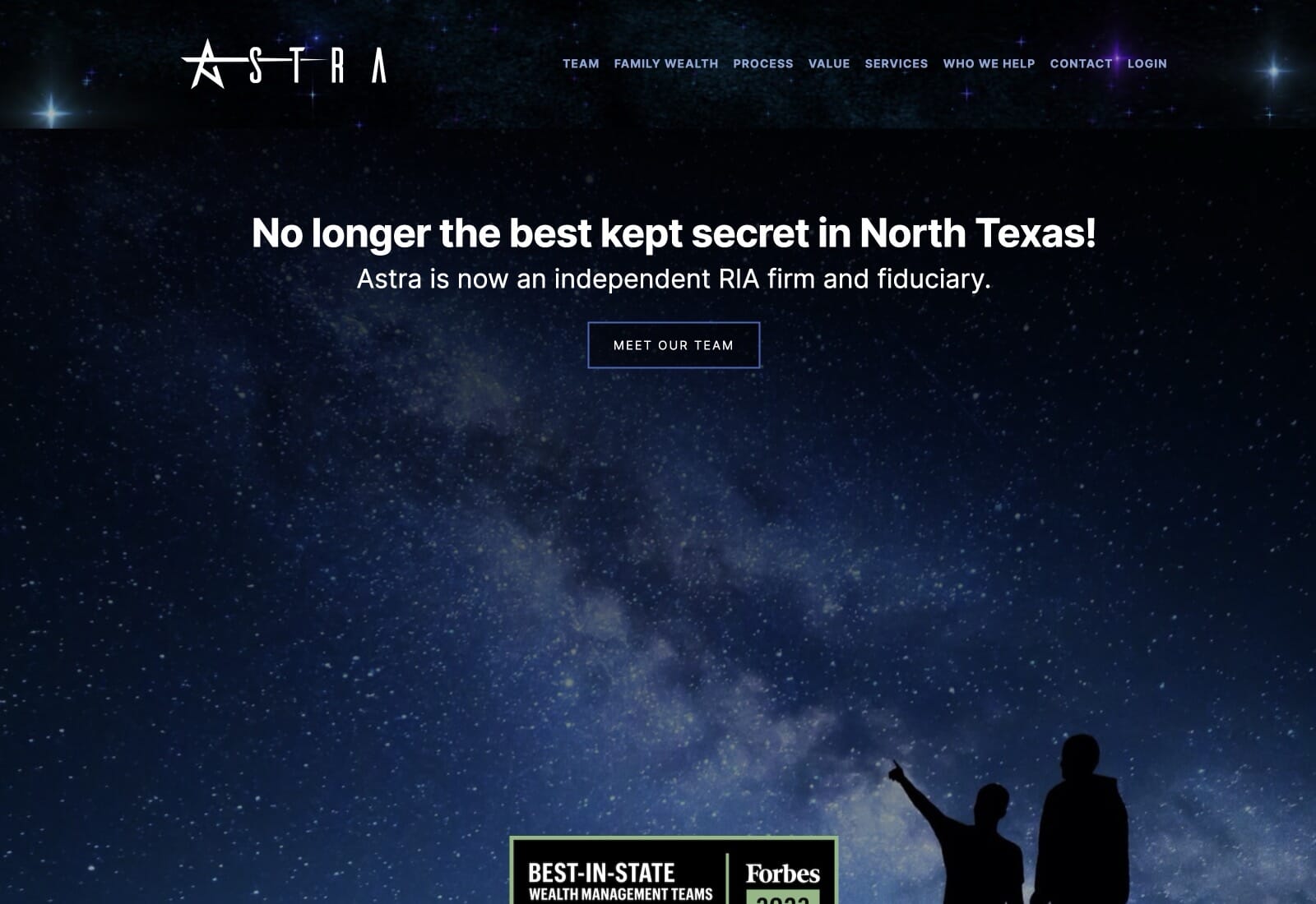 Astra website screenshot