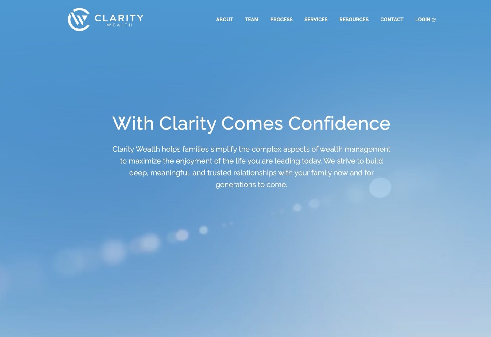 Clarity Wealth website screenshot
