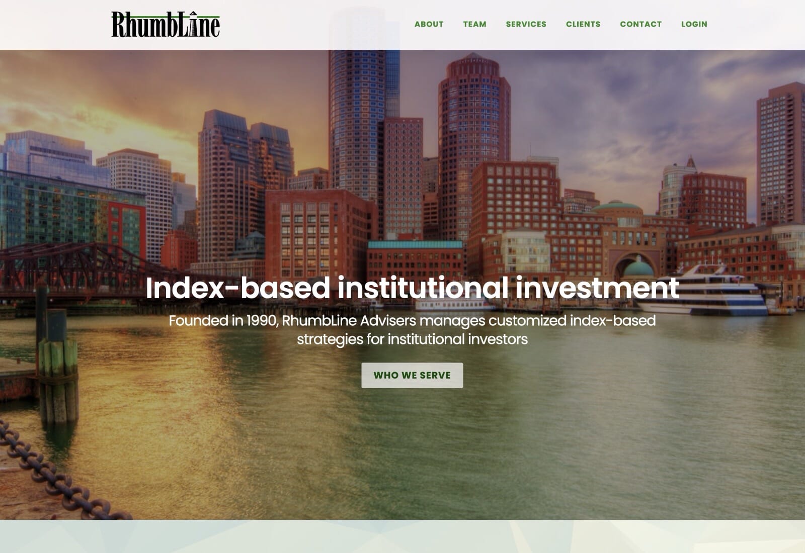 RhumbLine Advisers website screenshot