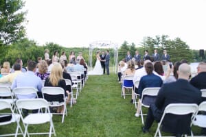 Maine outdoor wedding ceremony