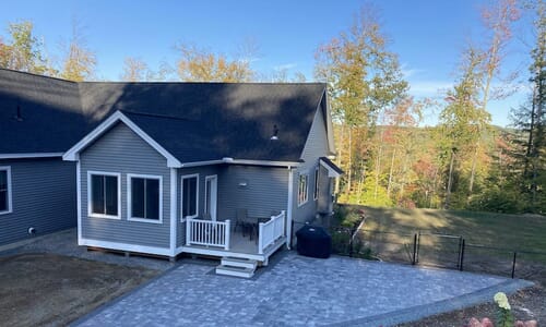 Newly installed pavers driveway