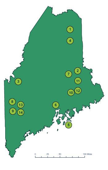 Wind power projects in Maine